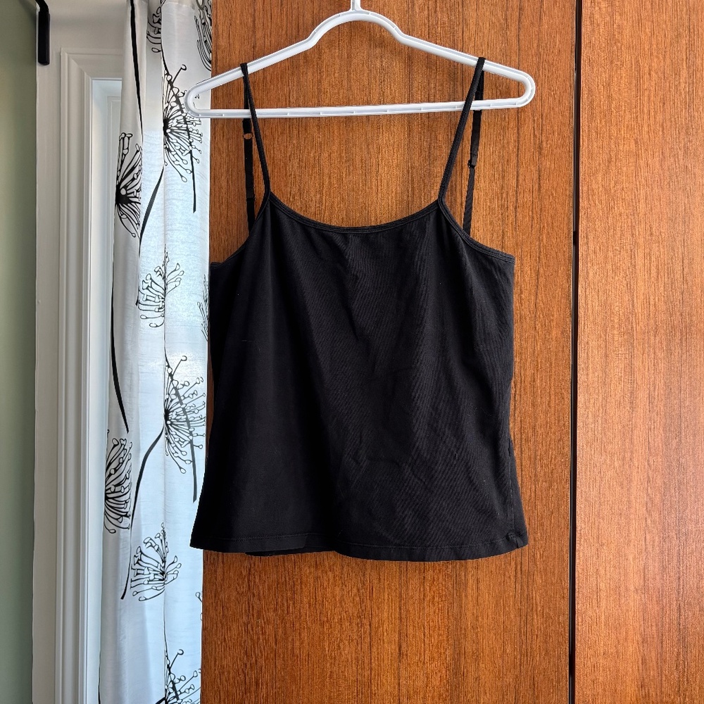 FMX Stretch Black Built-In Bra Camisole Tank Top Size XL